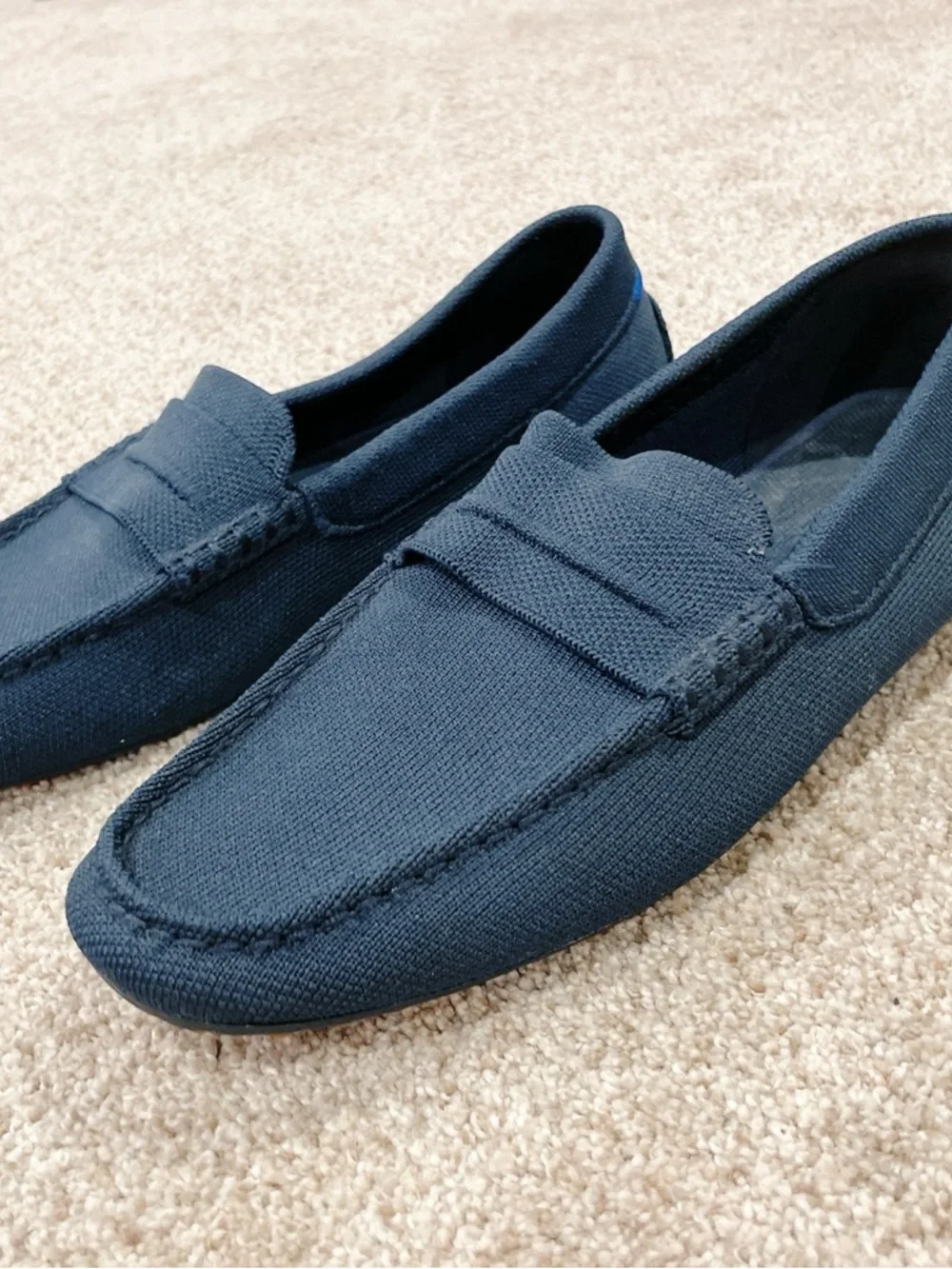 Rothy’s Men’s The Daily Driver Nautical Navy Loafers Size 10